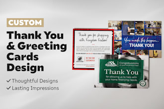 design a professional thank you card for your brand