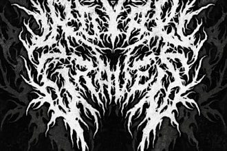 create a sludge metal logo for merch