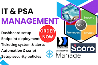 setup certinia kantata bigtime rocketlane scoro accelo connect manage psa IT