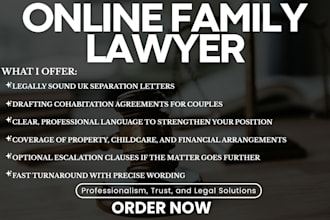draft a UK separation or cohabitation agreement letter with clarity