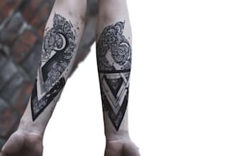 create custom artistic minimalist, detailed floral or geometric tattoo designs