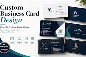 design a professional custom business card for your brand