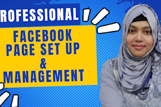 do professionally facebook page setup and management