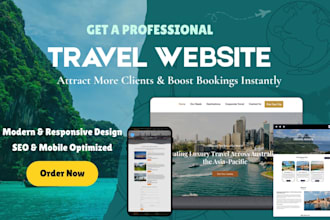 build a custom travel agency wordpress website with booking and SEO