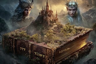 design fantasy book cover, thriller book cover design
