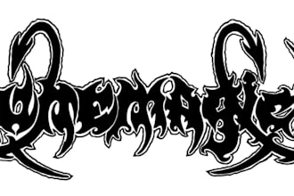 make a unique doom metal logo for merch