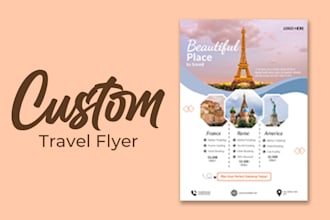 create a custom travel flyer for your travel business