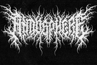 create an atmospheric death metal logo