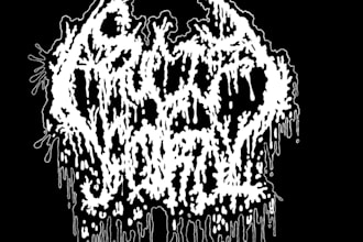 do hand draw a pure grindcore band logo