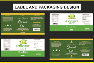design, redesign or edit your product label and packaging