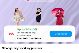design stunning flutter UI screens and responsive mobile app pages