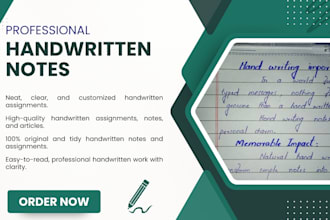 write handwritten assignments, articles, notes and documents