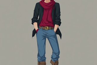 create a illustration anime or roleplaying character