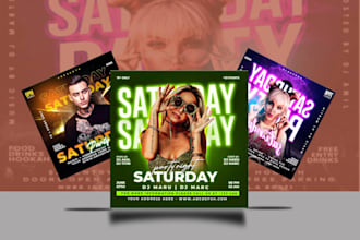 design eye catching event, party, night club, flyers