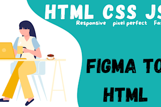 convert figma to responsive HTML CSS js