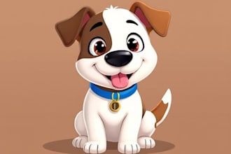draw your dog or any pets into cartoon