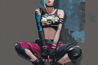 draw anime and manga character art illustration for you