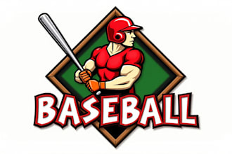 design outstanding baseball sport mascot logo  with unlimited revision