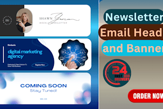create unique email header and banner designs for your brand