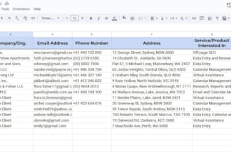 create and organize a client information database