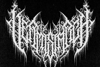 do custom blackened death metal logo design