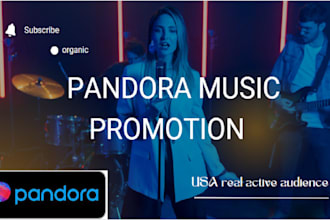 do organic pandora music promotion to USA real active audience