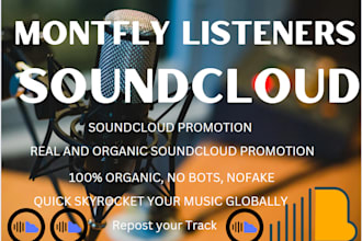 do organic viral soundcloud promotion to increase monthly listeners