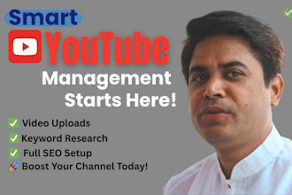 be a pro youtube manager, virtual assistant for SEO and growth