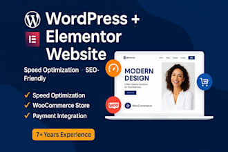 design and develop wordpress website with elementor