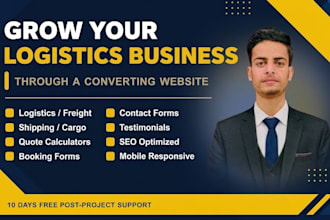 build freight forwarding, transport, logistics website