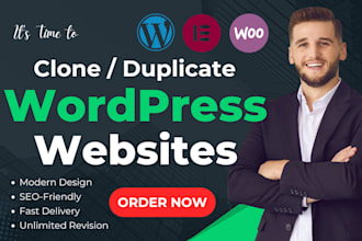copy,clone,replicate or duplicate any website using wordpress elementor