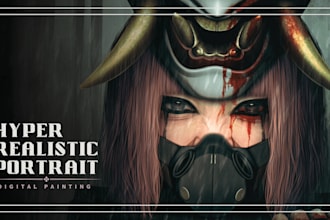create a hyper realistic digital portrait