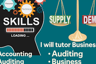 tutor you in accounting, hr, auditing, banking, business law, and administration