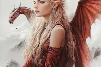 paint a realistic conceptual or fantasy digital portrait
