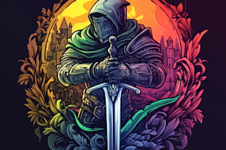 hand paint fantasy logo