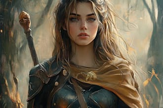 draw your fantasy character, rpg character or portrait