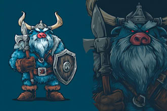 illustrate, create mascots, character logo
