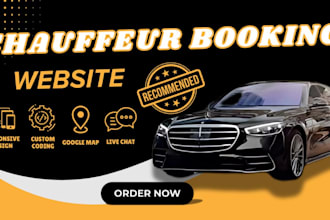 design chauffeur website limousine taxi booking landing page car rental limo web
