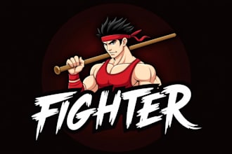 design super beautiful warrior fighter mascot logo with satisfaction guaranteed