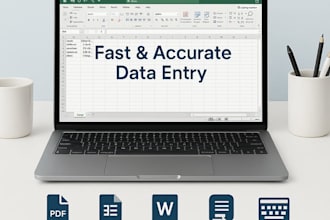 do data entry, pdf to excel data entry word copy paste