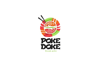 design premium colorful poke shop logo