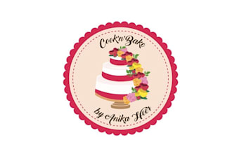 design modern unique bake food logo