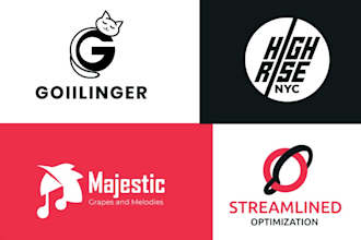 create flat minimalist startup logo design