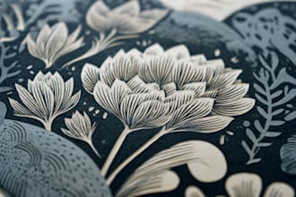 create  linocut design for brands