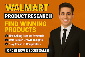 do winning products research for walmart with high demand and low competition