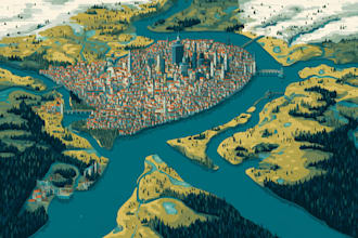 make map illustration vector map city map fantasy map design