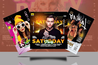 create stunning flyers for event, party, nightclub,instagram