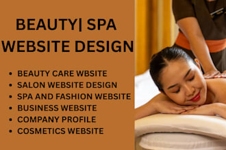 design a saloon website, spa website, cosmetic website, beauty website