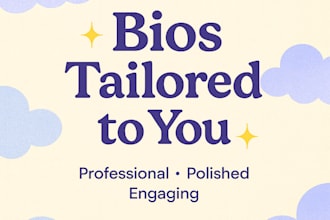 write you a human, professional, eye catching bio