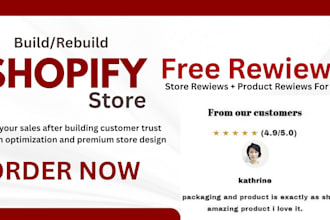 build a shopify store design redesign ,ecommerce store shopify website design